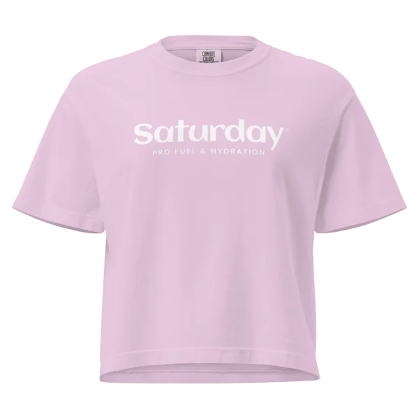 Women's Saturday Boxy Tee in Wild Heather