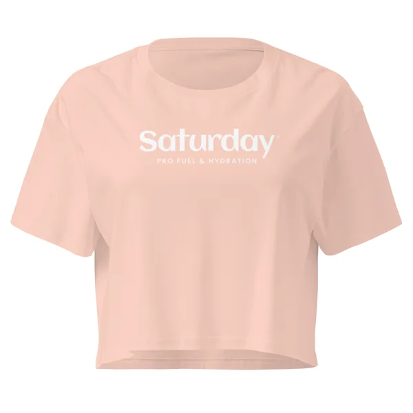 Women's Saturday Crop in Morning Apricot